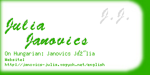 julia janovics business card